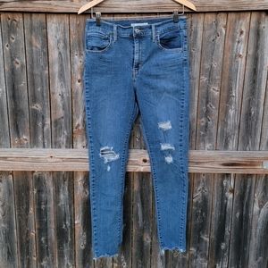 Levi's 720 Distressed High Rise Super Skinny Jeans Size 31